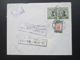 Jordanien 1961 Registered Letter / Einschreiben Amman (22) Gestempelter R-Zettel. Arab Bank Ltd. Amman Registered - Jordania