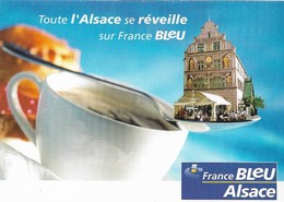 PUBLICITE - Radio "FRANCE BLEU" - Carte Postale Publicitaire. Voir Descriptif Complet. (2 SCANS) - Publicidad