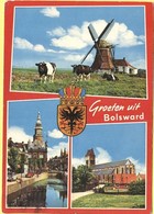 OLANDA - NEDERLAND - Paesi Bassi - Holland - 1973 - 35c - Groeten Uit Bolsward - Multivues - Dutch Windmill - Viaggiata - Bolsward