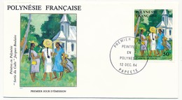 POLYNESIE FRANCAISE - 4 FDC - Peintres En Polynésie - Papeete - 12 Dec 1984 - FDC