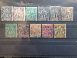 DIEGO SUAREZ ,1892 -  1893, Type Groupe, Collection  De 11 Timbres Neufs Et O , Bel Ensemble - Altri & Non Classificati