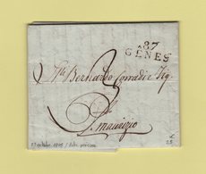 Genes - 87 - 23 Octobre 1805 - Date Precoce (premiere Date Connue 21 Octobre) - Departement Conquis - 1792-1815: Veroverde Departementen