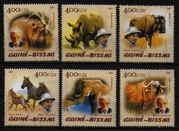 GUINEE BISSAU  N°  1804/09  * *  ( Cote 12e )  Schweitzer Gnou Elephants Zebres Hippopotame Rhinoceros Buffle - Albert Schweitzer