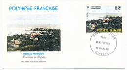 POLYNESIE FRANCAISE - 3 FDC - Tahiti D'Autrefois - 18 Mars 1986 - Papeete - FDC