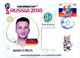 ARGHELIA - Philatelic Cover Marco Reus Germany FIFA Football World Cup Russia 2018 Fußball Футбол Россия 2018 - 2018 – Russland