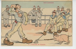 Illustrateur GERVESE - Jolie Carte Fantaisie Marins Et Cochon - NOS MARINS - N° 4 - Corrida De Muerte - Gervese, H.