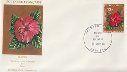 Enveloppe  FDC   1er  Jour   POLYNESIE   Hibiscus    1978 - FDC