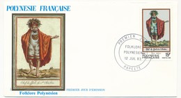 POLYNESIE FRANCAISE - 3 FDC - Folklore Polynésien - 12 Juillet 1983 - Papeete - FDC