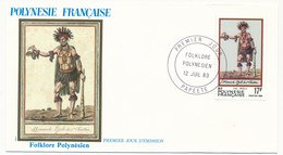 POLYNESIE FRANCAISE - 3 FDC - Folklore Polynésien - 11 Juillet 1984 - Papeete - FDC