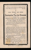 CONSTANTIA VAN DER STRAETEN   ASPER  1887  62 JAAR - Esquela