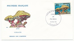 POLYNESIE FRANCAISE - 2 FDC - Coraux - 15 Février 1979 - Papeete - FDC