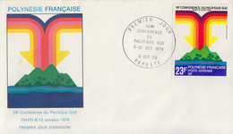 Enveloppe  FDC   1er  Jour   POLYNESIE   19éme   Conférence   Du   PACIFIQUE  SUD   1979 - FDC