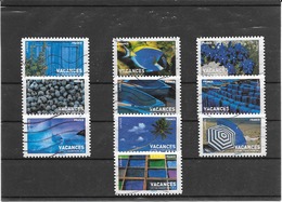 FRANCE 2007    TIMBRES POUR VACANCES    SERIE COMPLETE DE 10 TIMBRES AUTOADHESIFS OBLITERE. - Other & Unclassified