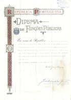 PORTUGAL, Diploma De Funções Públicas, Used, F/VF - Neufs