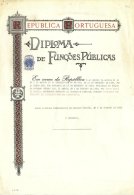 PORTUGAL, Diploma De Funções Públicas, Used, F/VF - Unused Stamps