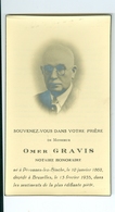 SM Omer Gravis, Notaire, Bruxelles 1935 - Décès