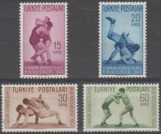 TURKEY - 1949 Sport - Wrestling Championships. Scott 986-989. MNH ** - Unused Stamps