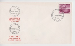 ISRAEL 1974 QUNEITRA FIRST DAY 1967 LAST DAY COVER - Portomarken