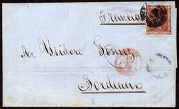 Spain To France Cover 1875 Yv# 158 - Covers & Documents