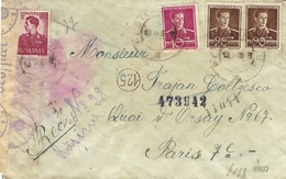 WWII - Cover From Romania  To Paris   German Censure - Lettres 2ème Guerre Mondiale