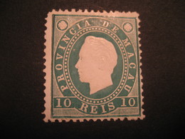 10 Reis MACAU 1888 Yvert 33 (Perf. 12 1/2 Cat. Year 2008: 15 Eur) Stamp Macao Portugal China Area - Ungebraucht