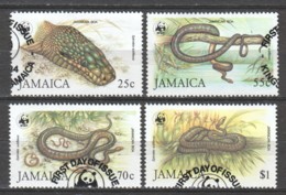 Jamaica 1984 Mi 591-594-I WWF SNAKES (1) - Used Stamps