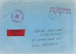 Croatia 1998 Vrgorac Border Bosnia-Herzegowina Red Cross Missing Persons Balkan War Express Cover - Militaria