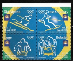 Brazil 2002 Winter Olympics Salt Lake City Block Of 4 MNH - Ungebraucht