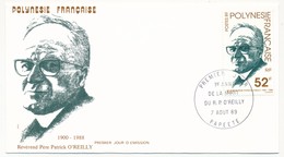 POLYNESIE FRANCAISE - FDC - Révérend Père Patrick O'REILLY - 7 Août 1989 - Papeete - FDC