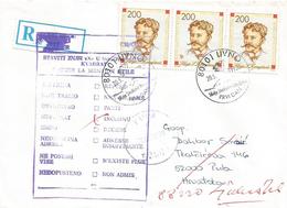 Croatia 1993 Pula Croat Bosnia Franking Returned Registered Cover - Militaria