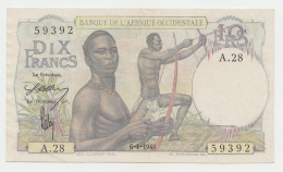 French West Africa 10 Francs 1948 VF+ Pick 37 - Autres - Afrique