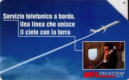 TARJETA TELEFONICA DE ITALIA, AVIONES. SEVICIO TELEFONICO A BORDO, 5000 LIRAS. (165) - Avions