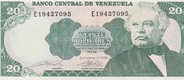 Banknote Venezuela 20 Bolívares - José Antonio Paez - Altar De La Patria - Carabobo - Coat Of Arms - 1988 - Venezuela