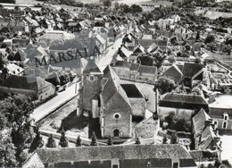 CPSM  Flogny  L'église  Et La Grande  Rue - Flogny La Chapelle