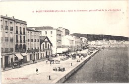 FR66 PORT VENDRES - Fau 16 - Quai Du Commerce Pris Du Pont De La MEDJERDA - Animée - Belle - Port Vendres