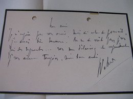 LETTRE AUTOGRAPHE SIGNEE DE CAROLINE SEGOND-WEBER 1910 ACTRICE COMEDIE-FRANCAISE à JULES TRUFFIER - Handtekening