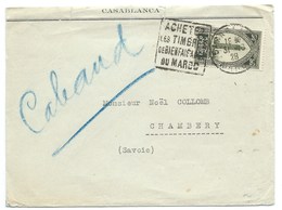 ENVELOPPE MAROC / CASABLANCA / POUR CHAMBERY / 1928 - Briefe U. Dokumente