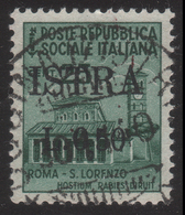 ISTRIA (POLA) - Occupazione Jugoslava  50 C. Su  25 C. Verde Smeraldo (n° 505) - 1945 - Occup. Iugoslava: Istria