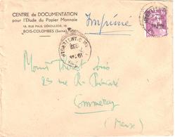 PARIS 118 Rue D'Amsterdam Imprimé 10 F Gandon Lilas Yv 811 Ob 1952 Tarif Imprimé 6 1 1949 2°Echelon - Cartas & Documentos