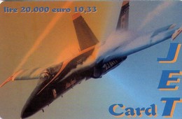 TARJETA TELEFONICA DE ITALIA, PREPAGO, AVIONES. JET CARD, REVERSO 2, PRE-JET-004B. (171) - Avions