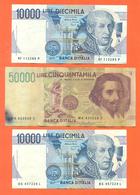 Lot De 3 Billets De La Banque D'italie 70 000 Lires - Vrac - Billets