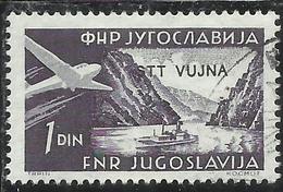 TRIESTE B 1954 POSTA AEREA AIR MAIL ESPERANTO CONGRESS YUGOSLAVIA SOPRASTAMPATO JUGOSLAVIA 1d USATO USED OBLITERE' - Luchtpost