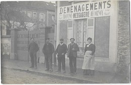 CORBEIL (91) Carte Photo Façade Des Déménagements Thouvenot Decornoy Messagerie Animation - Corbeil Essonnes