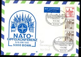 Bund PU155 D2/001 NATO-GIPFELKONFERENZ Sost.Bonn 1982  Kat.8,00€ - Private Covers - Used