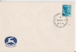 ISRAEL 1957 RISHON LEZIYYON COVER - Portomarken