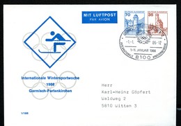 Bund P271 C2/001 WINTERSPORTWOCHE GARMISCH-PARTENKIRCHEN Sost.1986 - Enveloppes Privées - Oblitérées