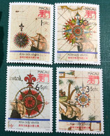 MACAU 1990 COMPASSCARD OF THE FORMER PORTUGUESE CHART - SET OF 4, UM VF TONING ON ALL VALUES - Verzamelingen & Reeksen