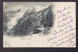 CPA SUISSE - VALAIS - Glacier Du Trient - TB PLAN Montagne Aevc CHALET 1er Plan + TB Oblitération Verso 1902 - VS Valais