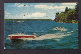 CPA USA - WISCONSIN - HARTFORD - Greetings From Hartford - TB PLAN D'un CANOT Pour SKI NAUTIQUE ANIMATION SPORT - Water-skiing