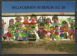 Deutschland Ansichtskarte Berlin Mauer Kreuzberg 1990 Nach Estland Gesendet, Mit Briefmarke - Muro De Berlin